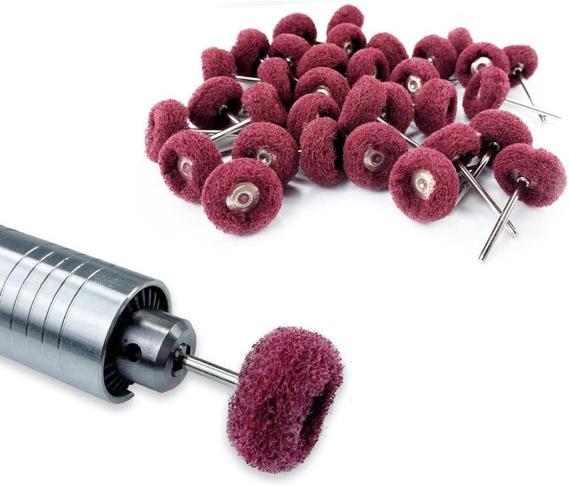 PHYHOO Fine Abrasive Wheel Brush Polishing Buffing Wheels Sanding Rust Remove Rotary Tools Accessories 2.35 MM Mandrel 80 Pieces - Image 4